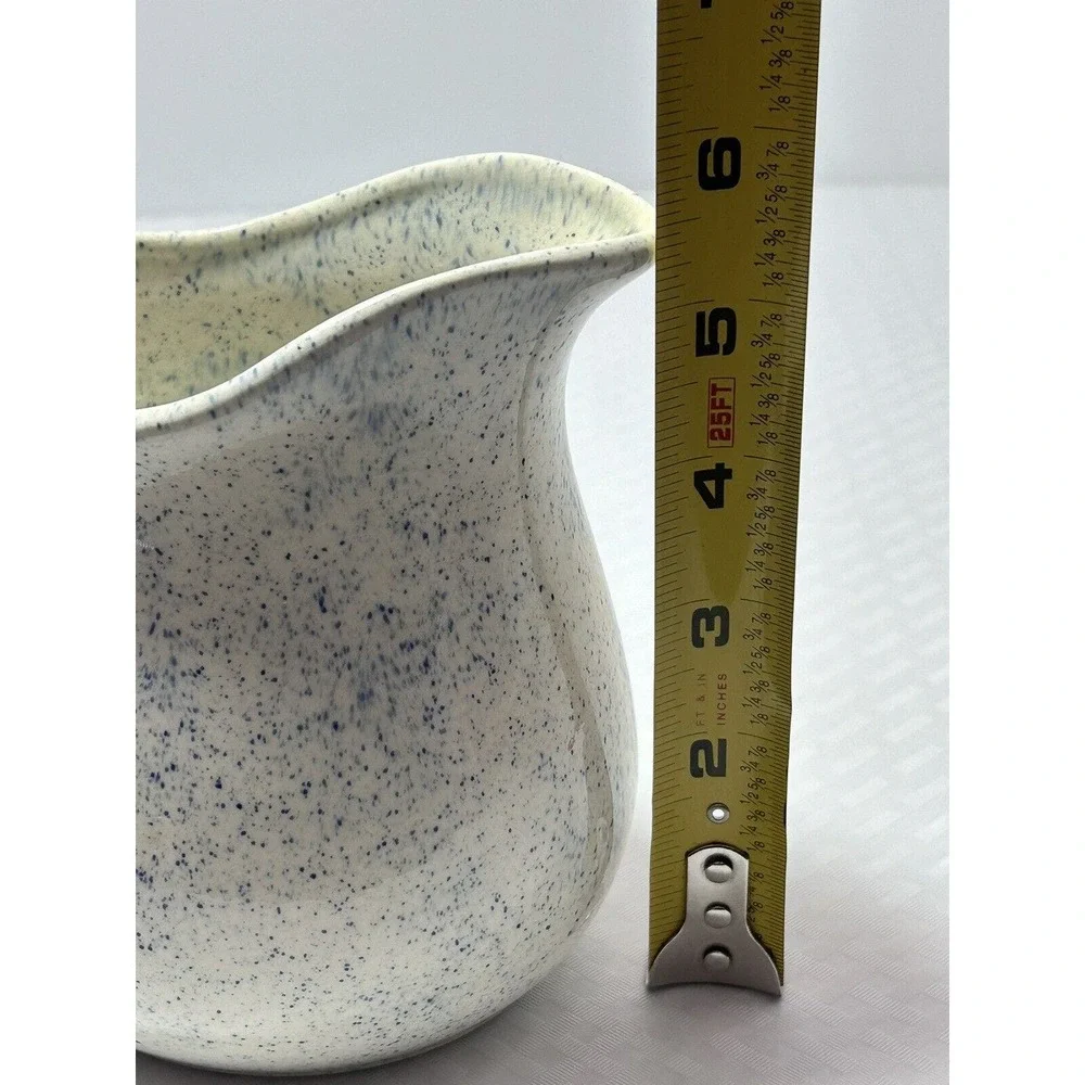 Vintage I love Country Geese speckled Blue‎ Pitcher